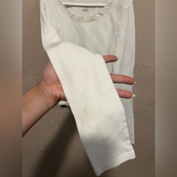 lace white long sleeve thermal American eagle - Picture 2 of 10